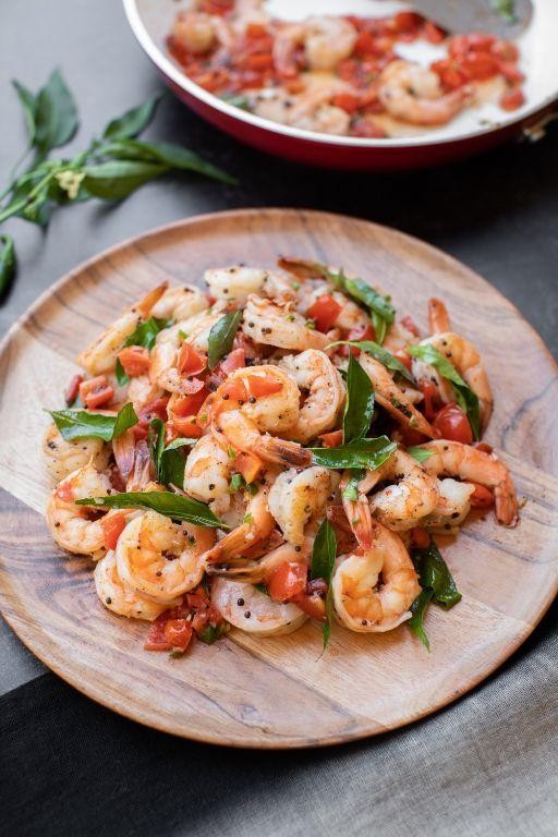 Shrimp Stir Fry with Curry Leaves