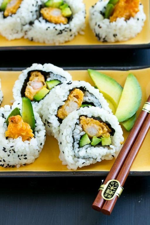 Shrimp Tempura Sushi with Avocado