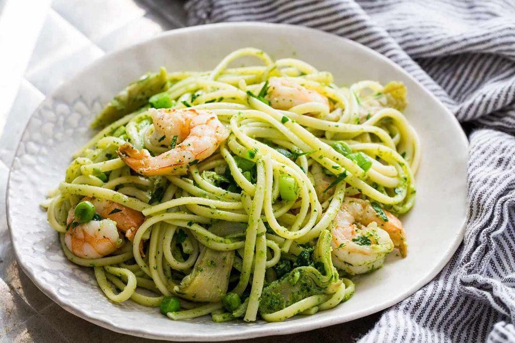 Shrimp and Artichoke Linguine