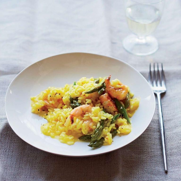 Shrimp and Asparagus Risotto