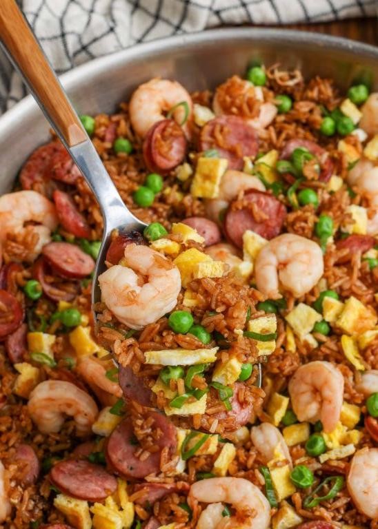Shrimp and Sausage Fried Rice