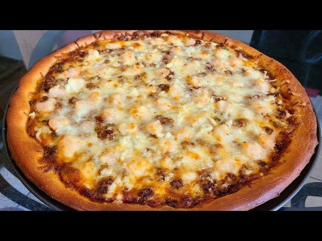 Shrimp and Sausage Pizza with Spicy Marinara