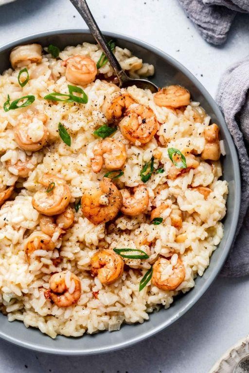 Shrimp and White Wine Risotto