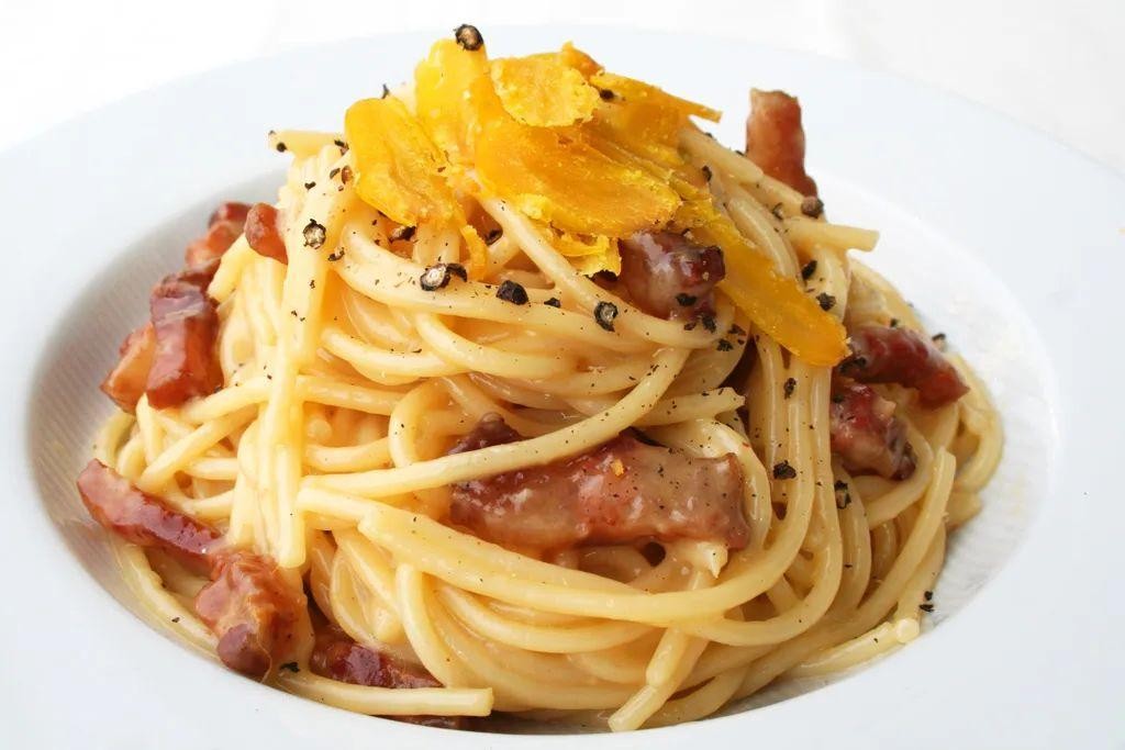 Silky Egg Yolk Carbonara Pasta