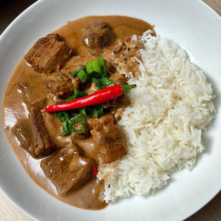 Skinless Pork Belly Adobo with Coconut Milk