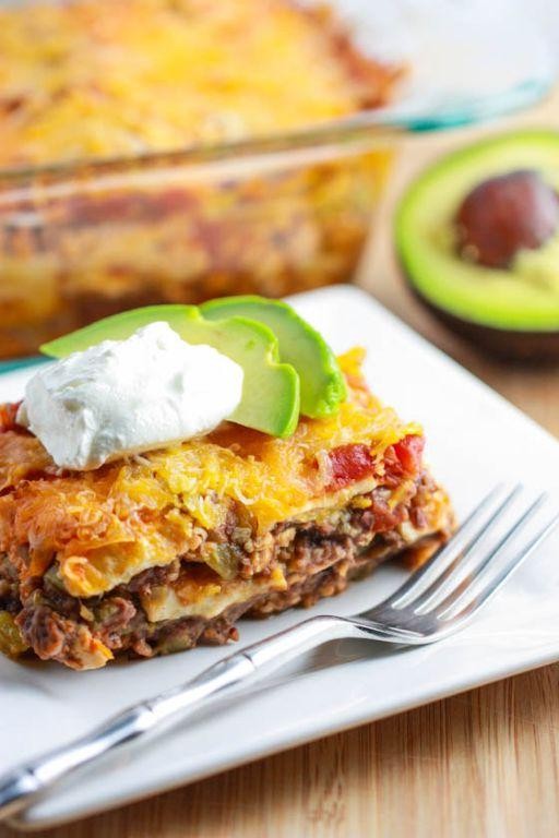 Skinny Mexican Casserole with Ground Turkey