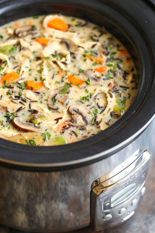 Slow Cooker Chicken and Wild Rice Soup