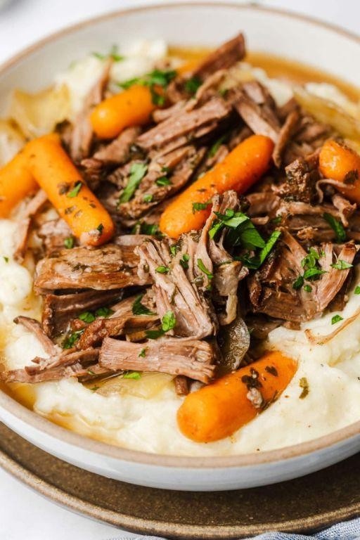 Slow Cooker Garlic Herb Rump Roast