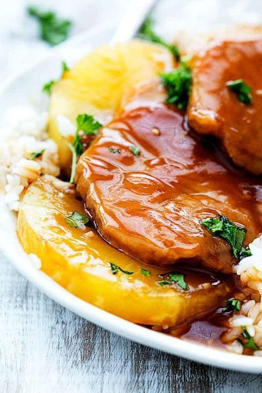 Slow Cooker Pork Chop with Pineapple Sauce