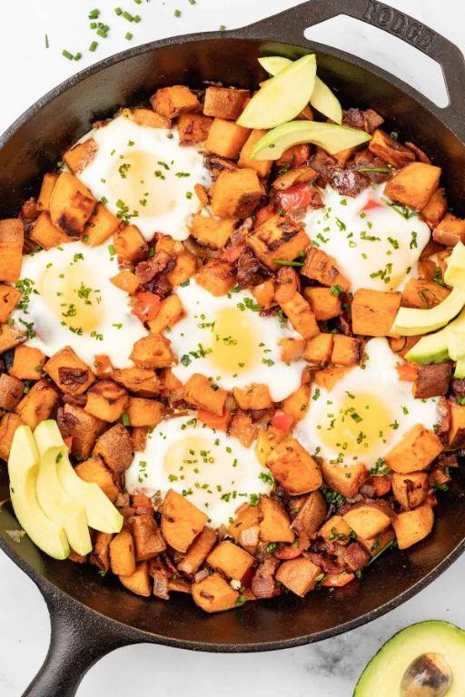 Slow Cooker Sweet Potato and Bacon Hash