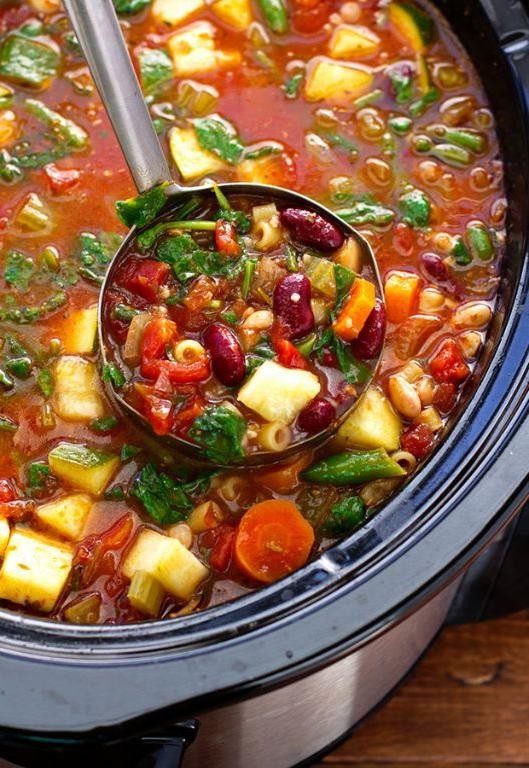 Slow Cooker WW Vegetable Minestrone
