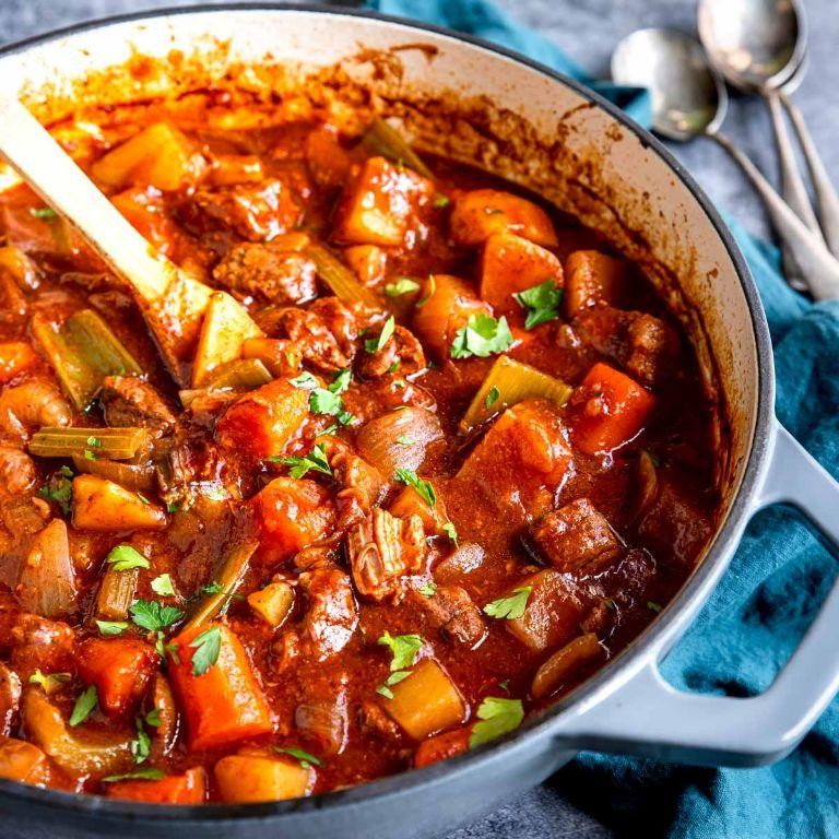 Slow-Cooked Cassava in Tomato Sauce