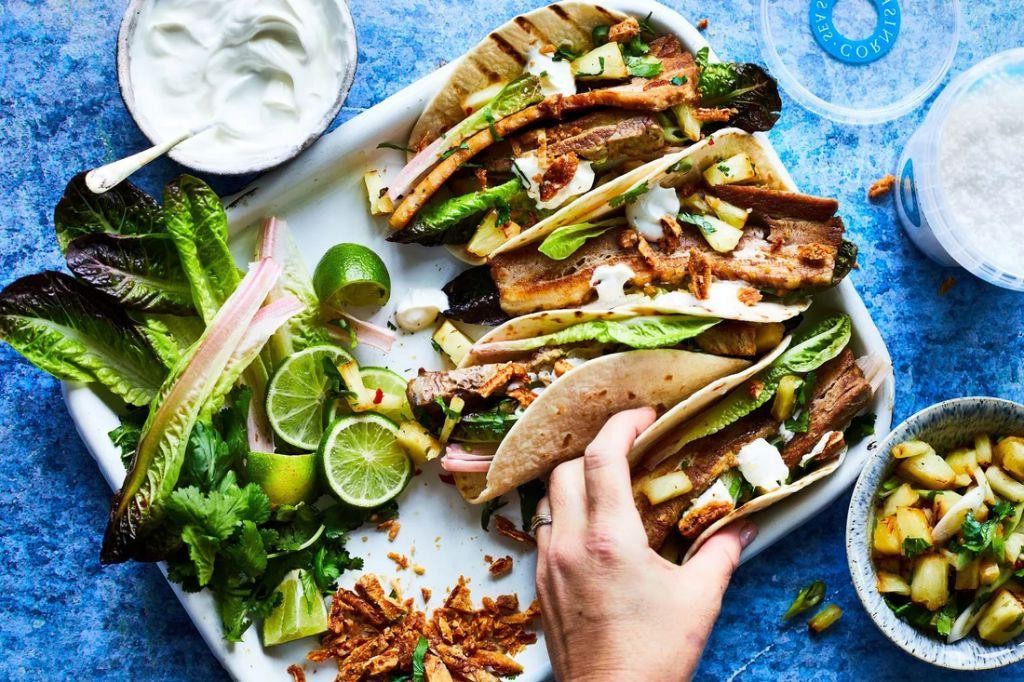 Slow-Cooked Skinless Pork Belly Tacos with Pineapple Salsa