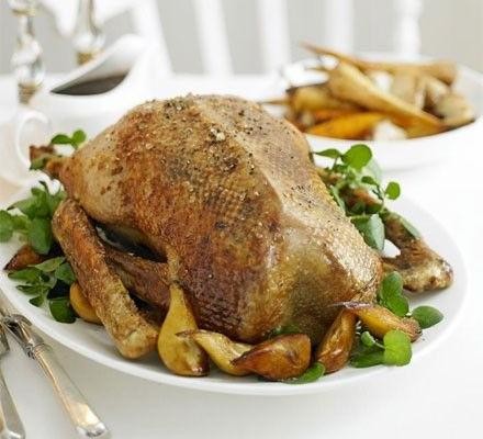Slow-Roasted Goose Breast with Root Vegetables
