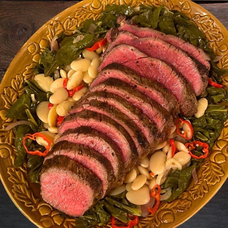 Smoked Bison Roast with Hickory Wood