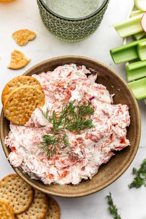 Smoked Coho Salmon Dip with Crackers