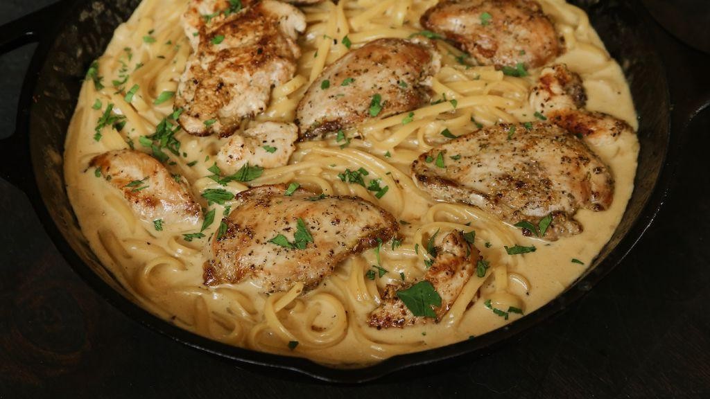 Smoked Pheasant Pasta with Creamy Alfredo Sauce