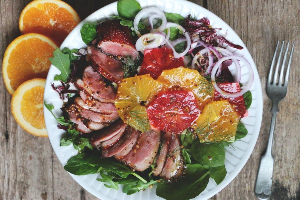 Smoked Pheasant Salad with Citrus Vinaigrette