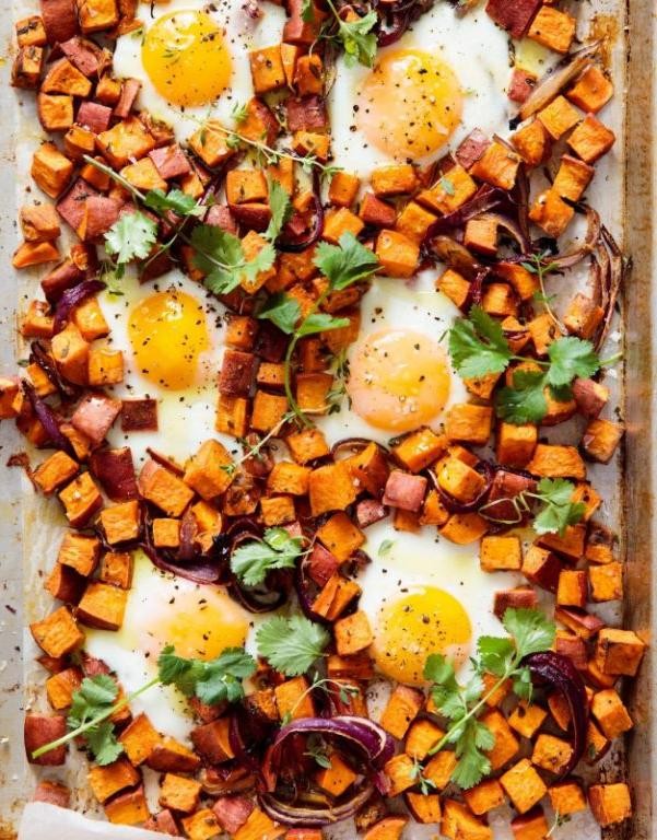 Smoked Pheasant and Sweet Potato Hash