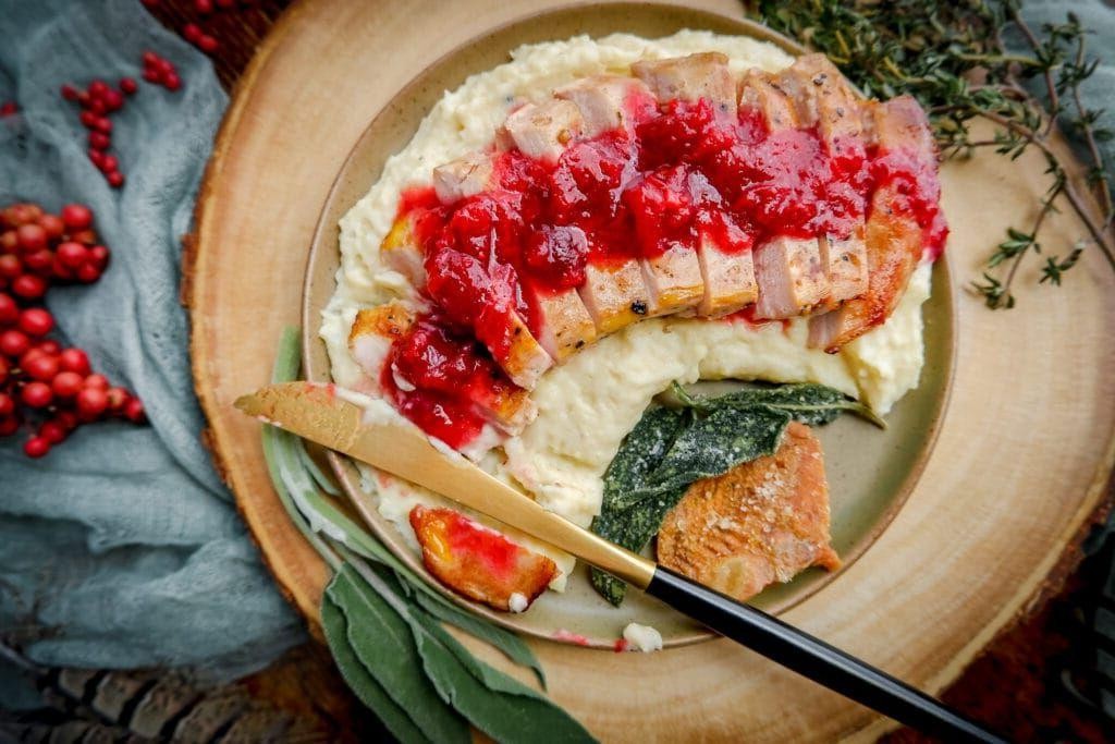 Smoked Pheasant with Cranberry Glaze