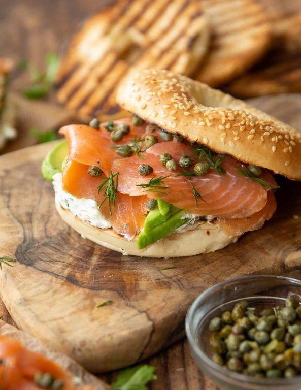 Smoked Salmon Bagel with Dill Cream Cheese
