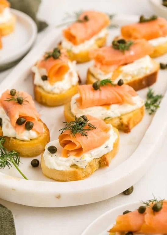 Smoked Salmon and Caper Crostini