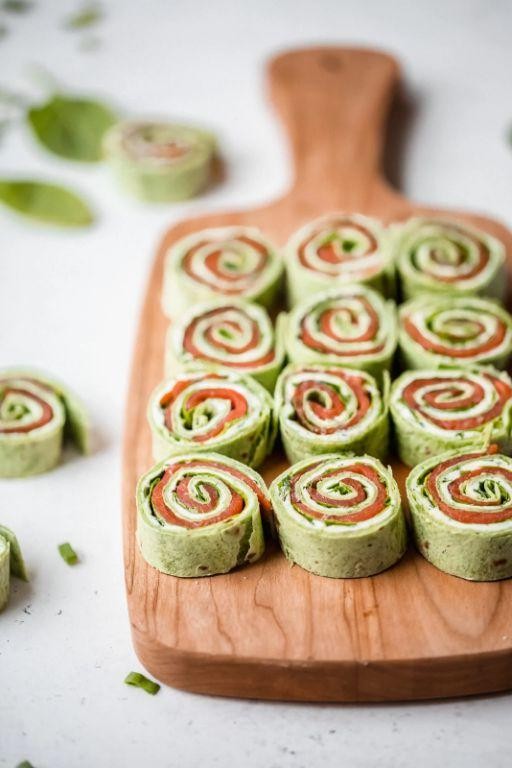 Smoked Salmon and Cream Cheese Pinwheels