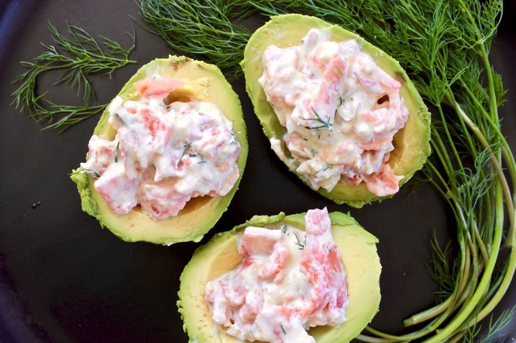 Smoked Salmon and Cream Cheese Stuffed Avocados
