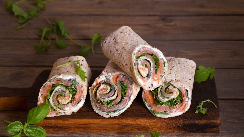 Smoked Salmon and Cream Cheese Wrap