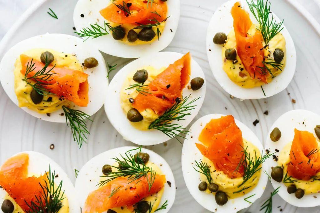Smoked Salmon and Dill Deviled Eggs