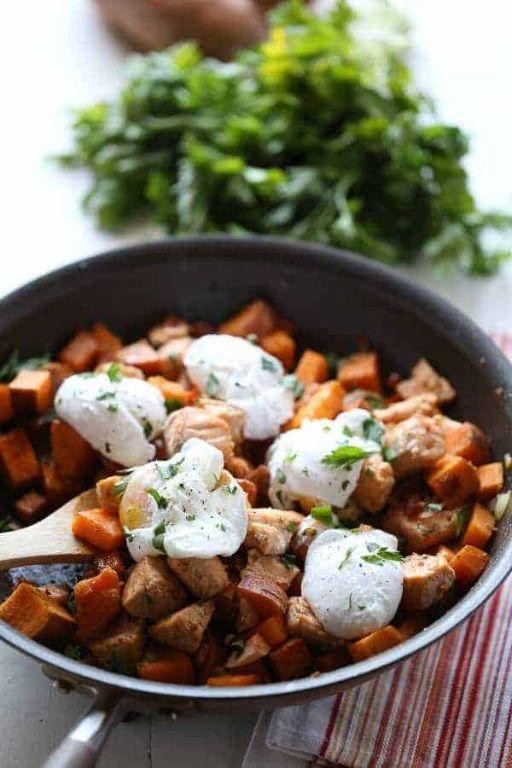 Smoked Salmon and Sweet Potato Hash