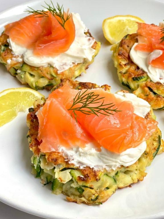Smoked Salmon and Zucchini Fritters