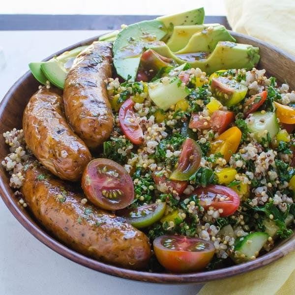Smoked Sausage and Avocado Salad