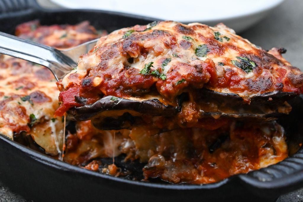 Smoked Sausage and Eggplant Parmesan