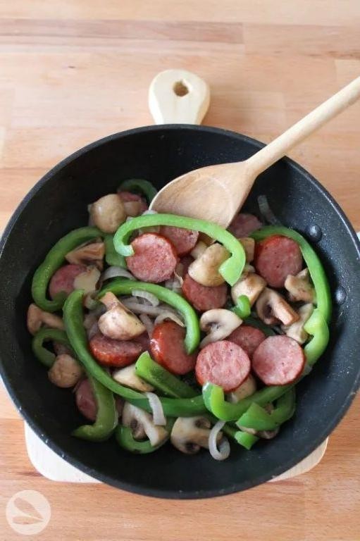 Smoked Sausage and Mushroom Skillet