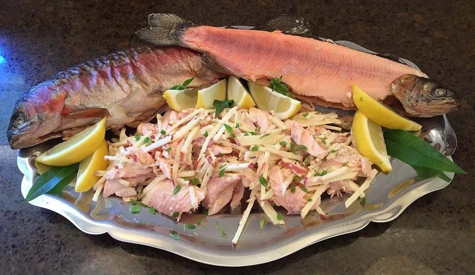 Smoked Trout and Apple Slaw