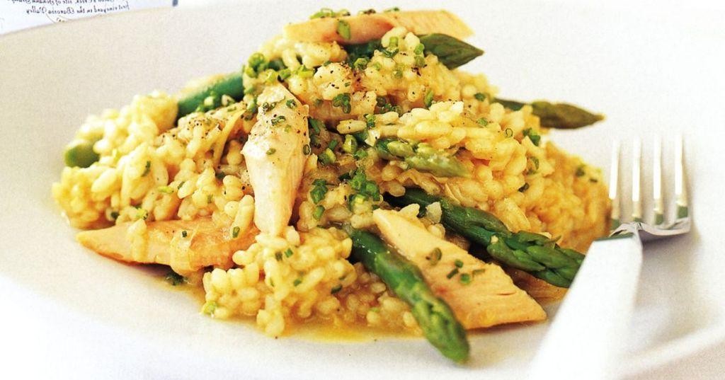 Smoked Trout and Asparagus Risotto