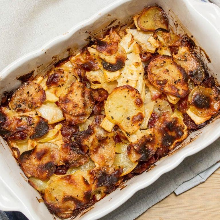 Smoky Bacon and Potato Dauphinois Casserole