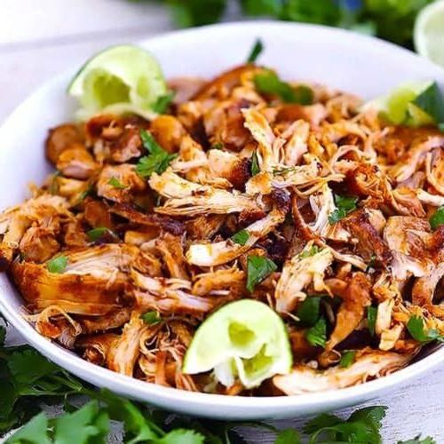 Smoky Mexican Shredded Chicken Taco Salad