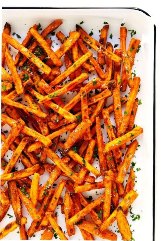 Soft roasted sweet potato sticks