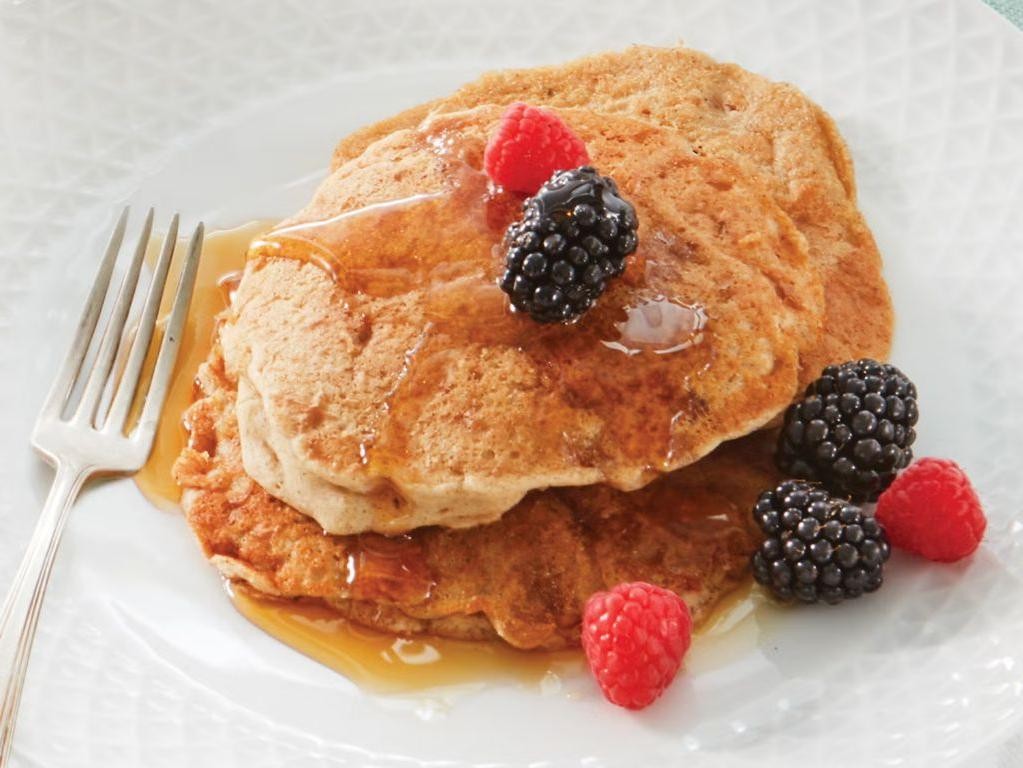 Sorghum Pancakes with Maple Syrup