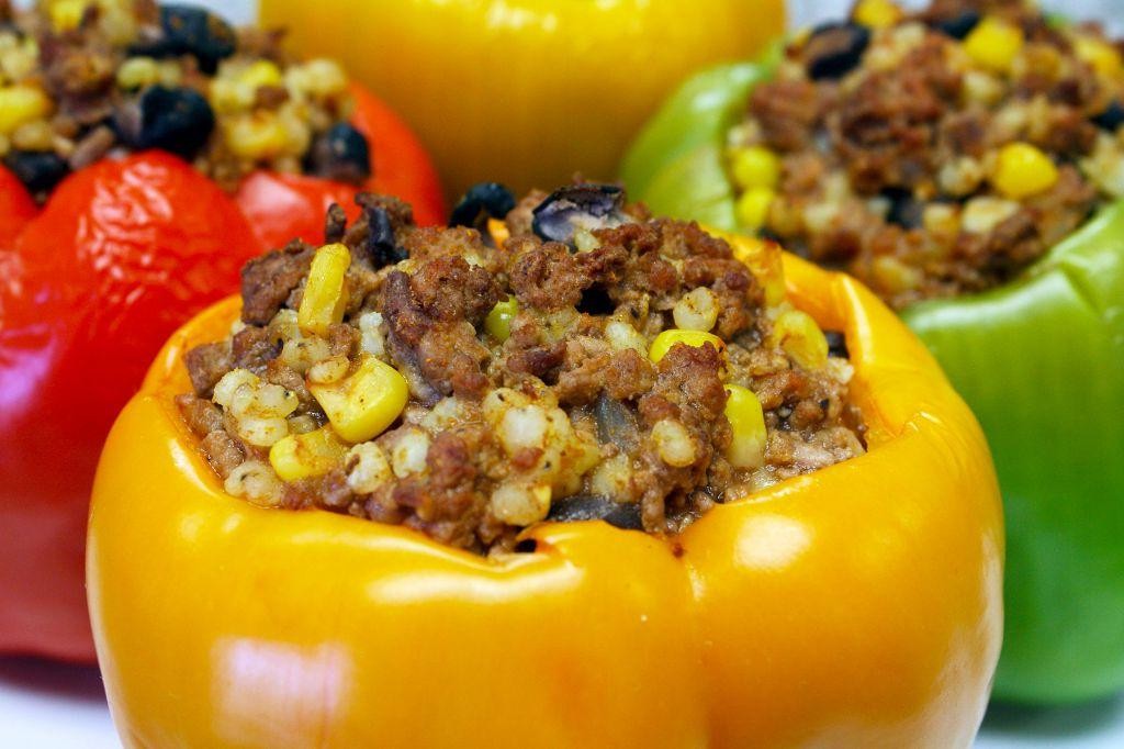 Sorghum Stuffed Bell Peppers