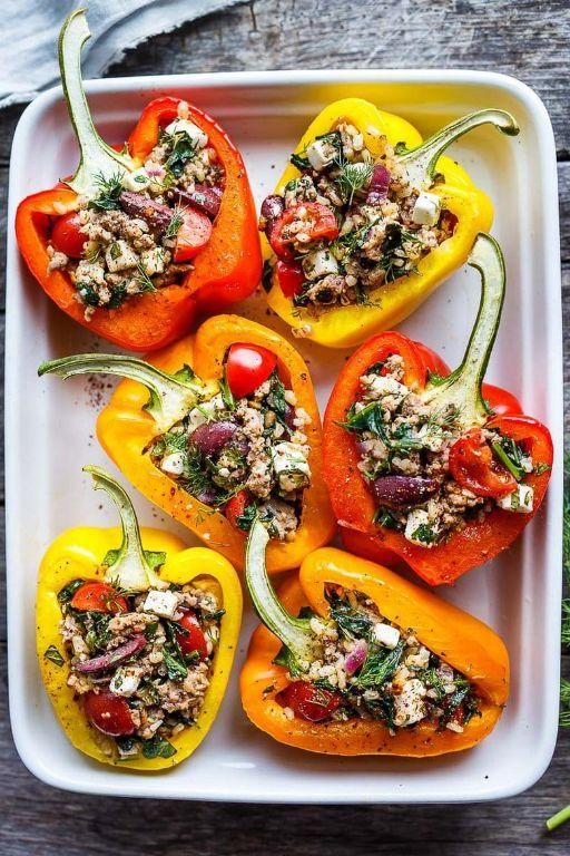 Sorrel and Feta Stuffed Peppers