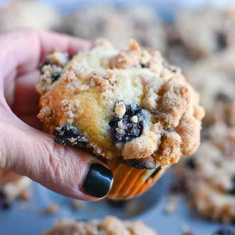 Sour Cream Blueberry Muffins