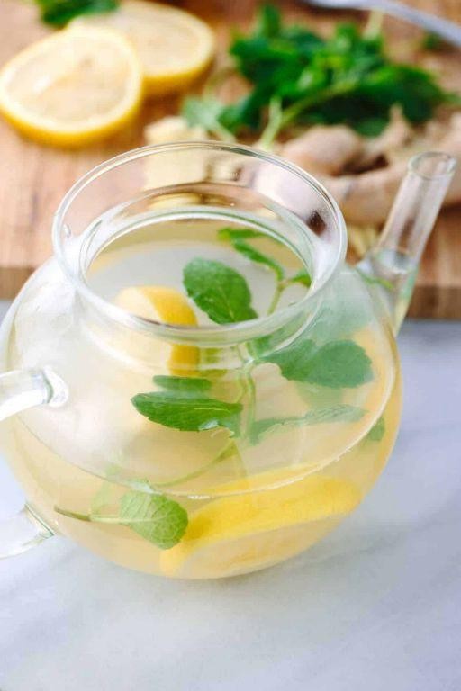 Spearmint Tea with Ginger and Lemon