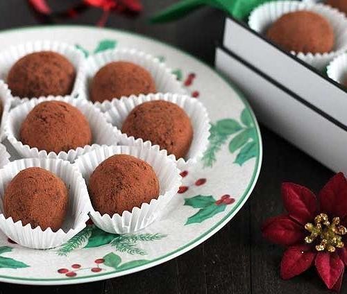 Spearmint and Dark Chocolate Truffles