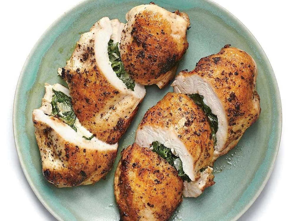 Spearmint and Feta Stuffed Chicken