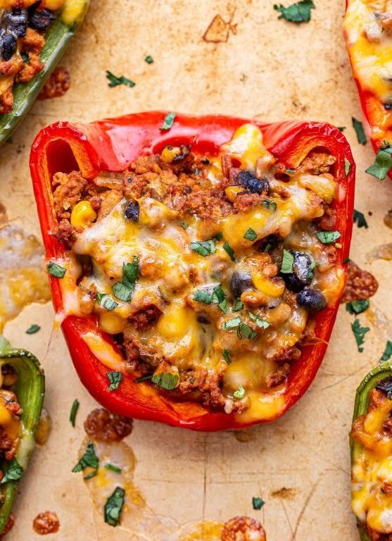 Spicy Beef Taco Stuffed Peppers