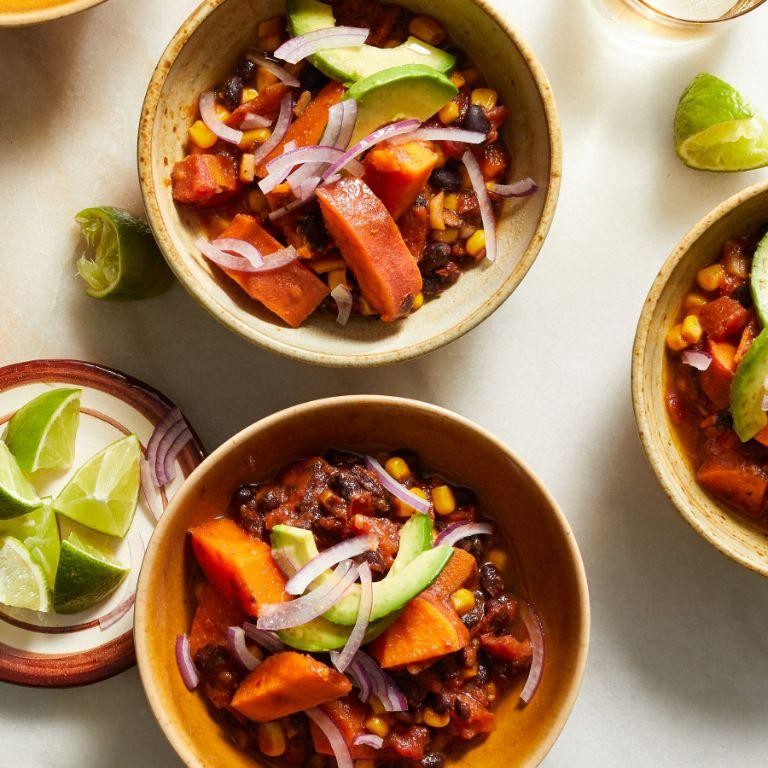 Spicy Butter Bean and Sweet Potato Chili