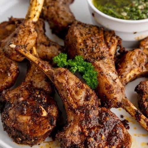 Spicy Cajun Air Fryer Lamb Chops